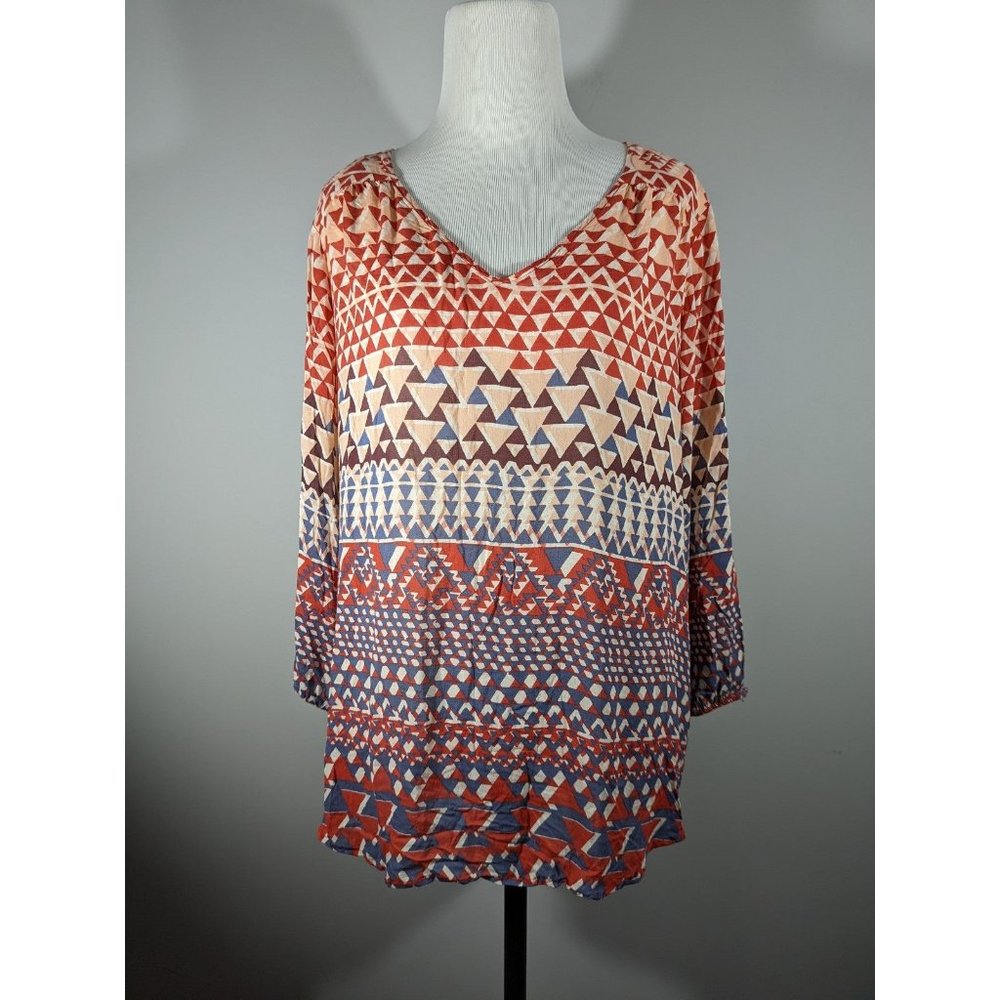 Lucky Brand Boho Geometric‎ Multicolor Tunic Women's Size M